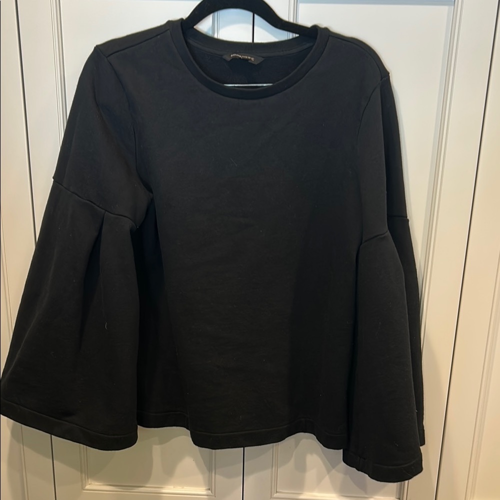Banana Republic Black Bell Sleeve Sweatshirt